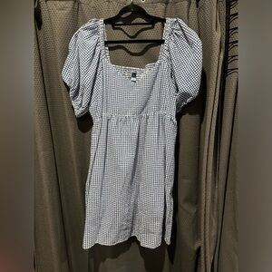 Blue White Patterned Dress